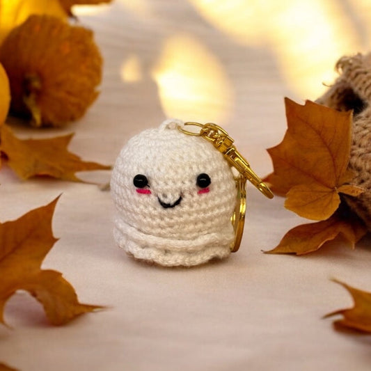 SOE Halloween Pumpkin & Ghost Crochet Keychain/ Bagcharm Combo