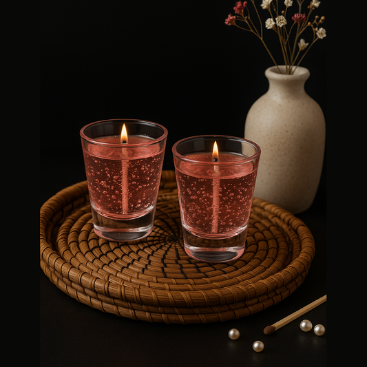 SOE Blush Berry- Gel Glass Candles (set of 2)
