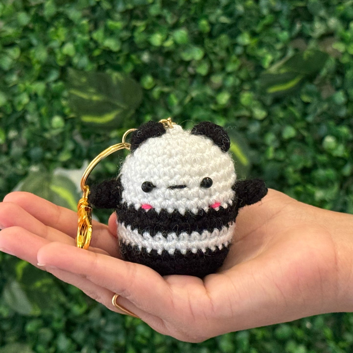 SOE Crochet Keychain Combo: Baby Honeybee & Panda Bagcharm (set of 2)