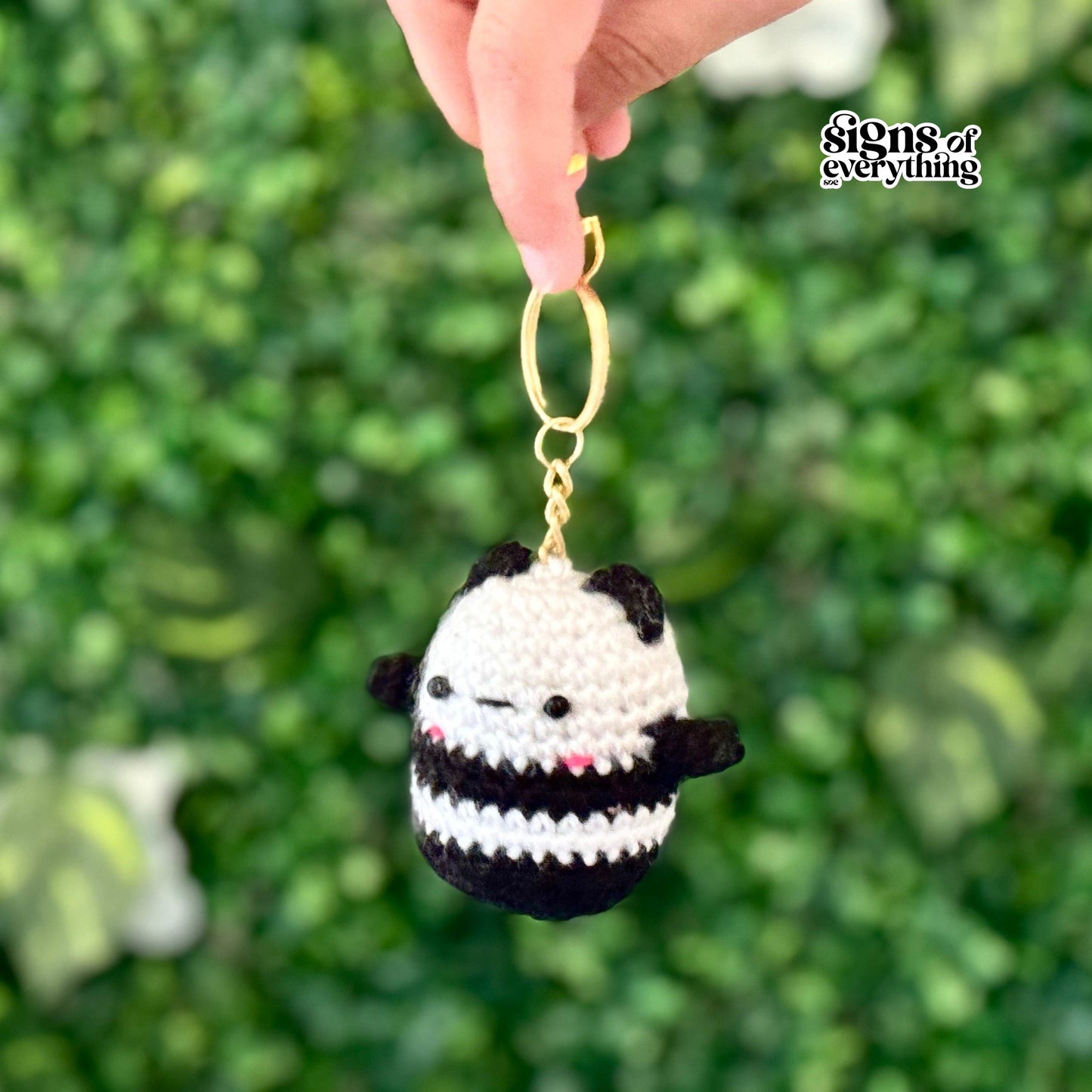 handmade crochet panda keychain
crochet panda plush key ring by Himalayan artisans
small crochet panda toy keychain
handmade panda crochet bag charm