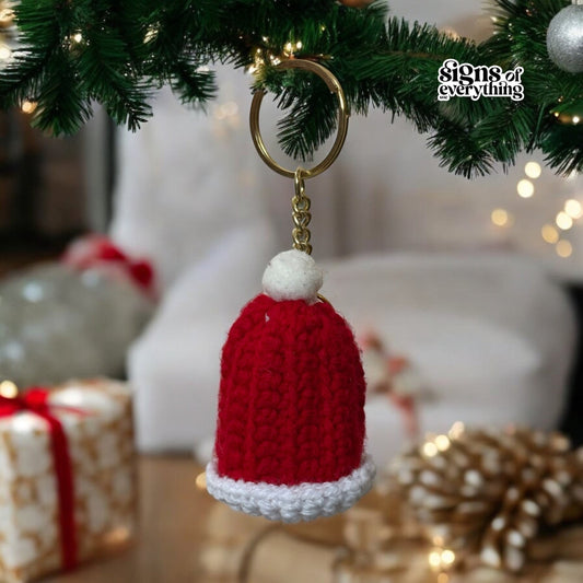 SOE Christmas Hat & Sock Keychain and Bag Charms - Set of 2 | Red & White