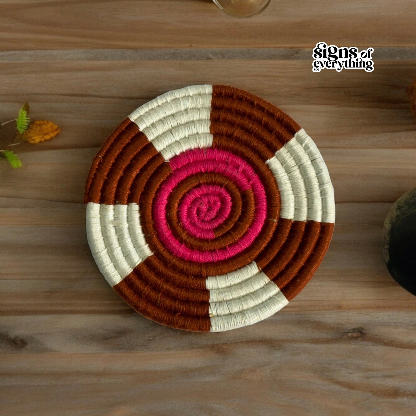 SOE Colourful Pine-needle Coasters: Set of 3