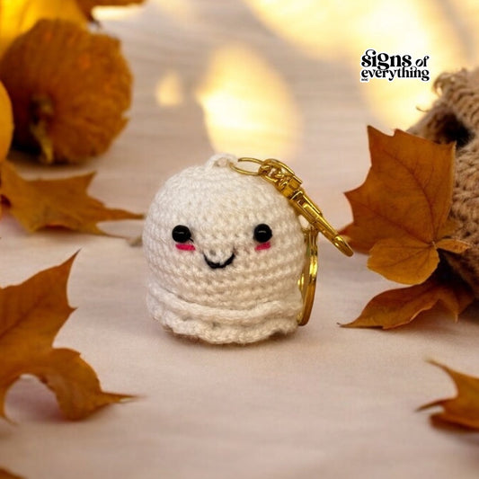 handmade crochet halloween bag charm