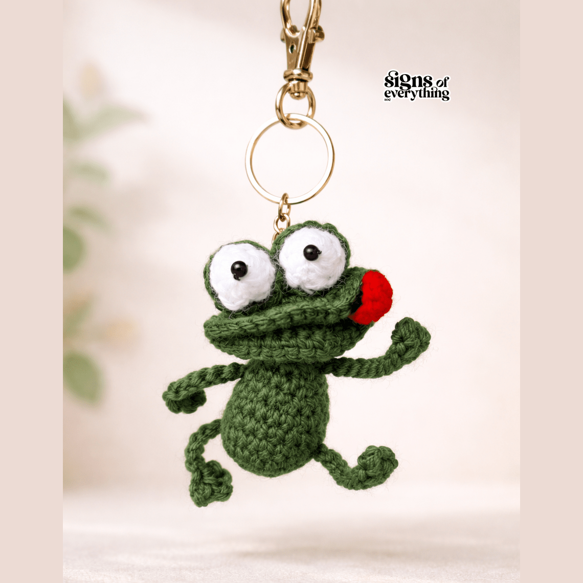 SOE Mr. Froggo Crochet Keychain/ Bagcharm