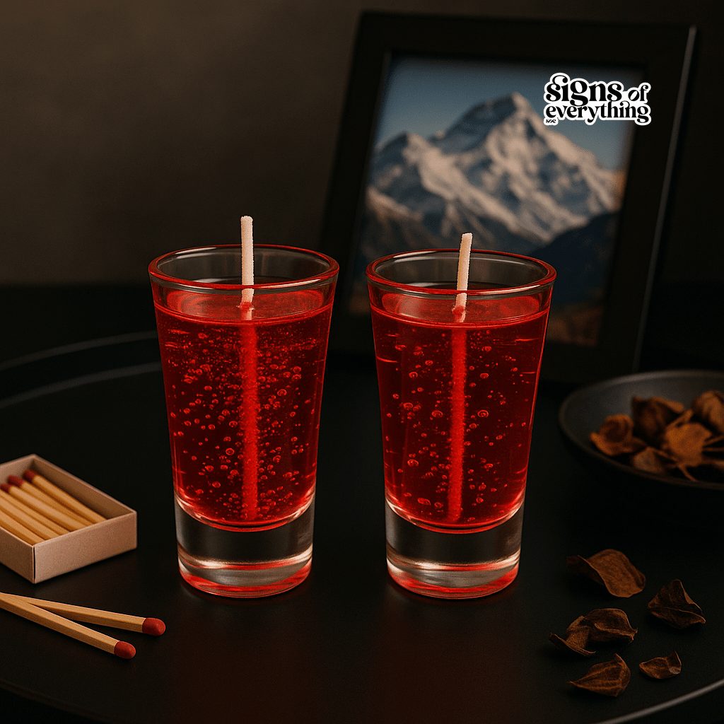 SOE Red Glow- Gel Glass Candles (set of 2)