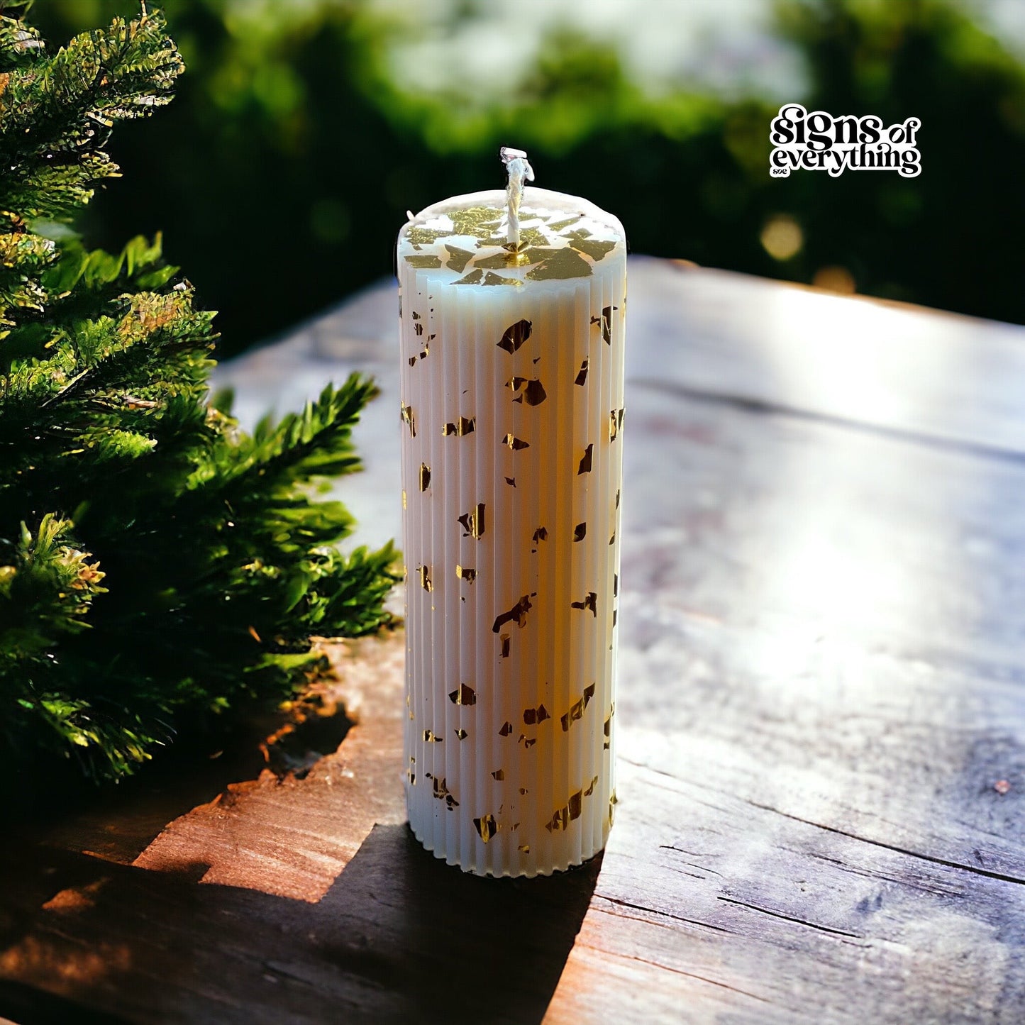 SOE Signature Pillar Gold Foil Candle