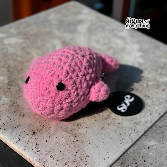 handmade pink crochet fish stuffed toy
soft bubblegum pink crochet fish plush toy India
crochet fish toy by Himalayan women artisans
cute bubblegum pink crochet fish toy