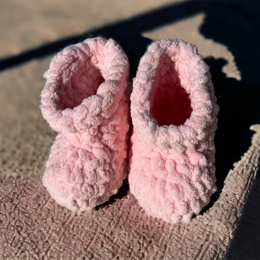 SOE Crochet Baby Booties PINK 1
