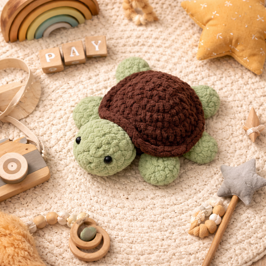 SOE Crochet Turtle Plushy | Handmade Stuffed Toy | Safe Handmade Gift | Signs of Everything