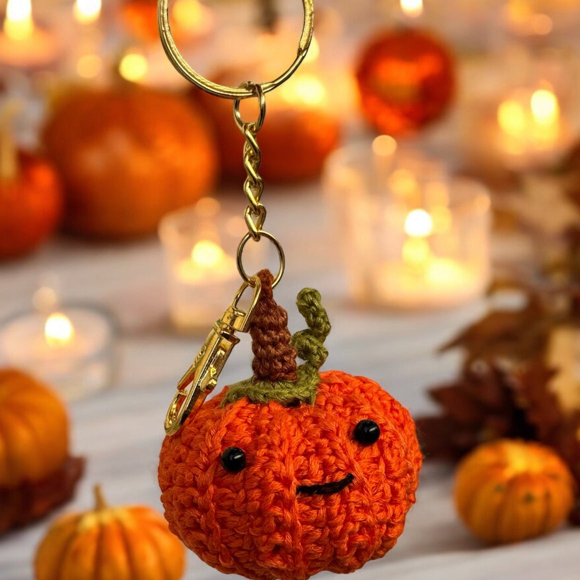 SOE Halloween Pumpkin & Ghost Crochet Keychain/ Bagcharm Combo