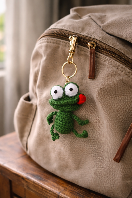 SOE Mr. Froggo Crochet Keychain/ Bagcharm