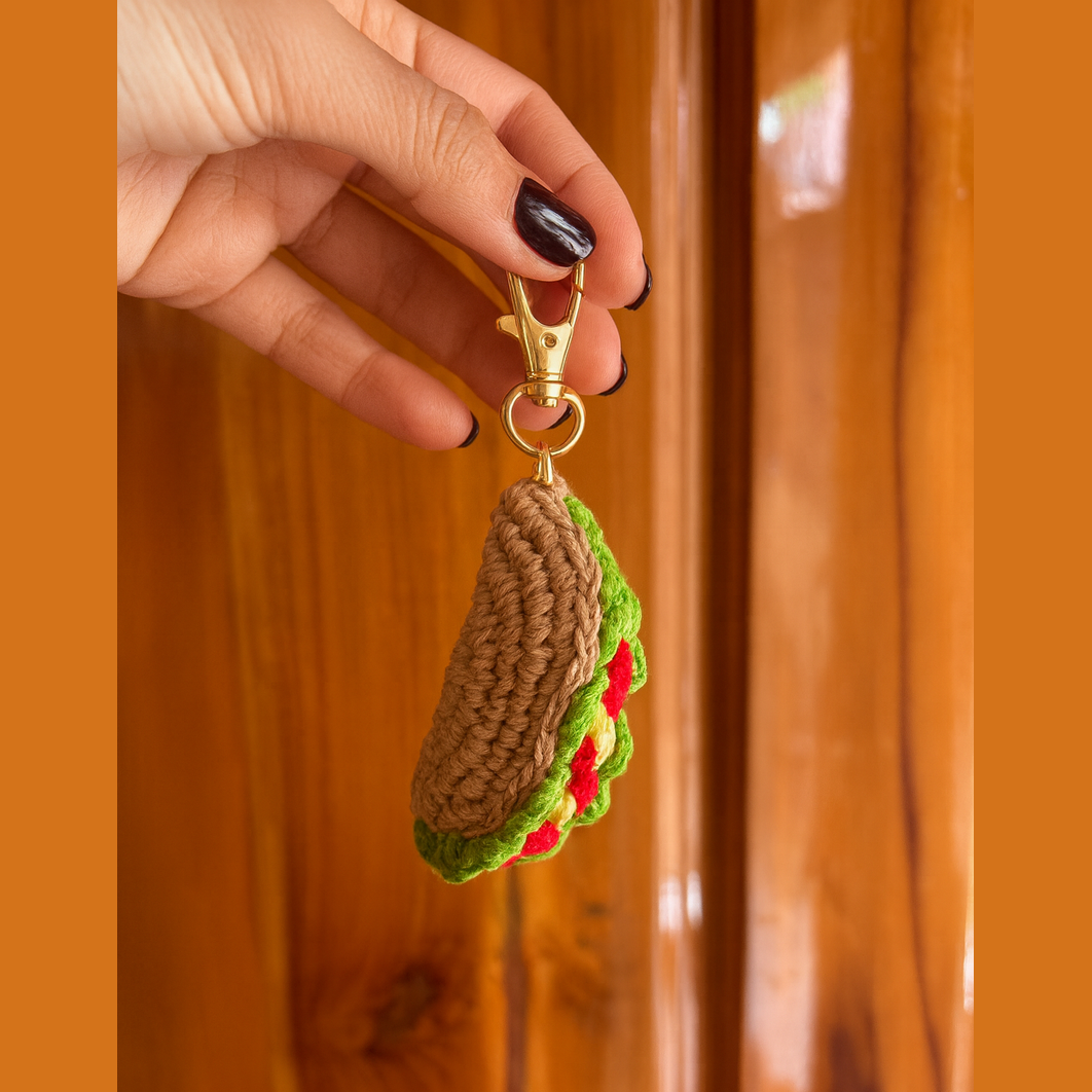 SOE Taco Crochet Keychain/ Bagcharm