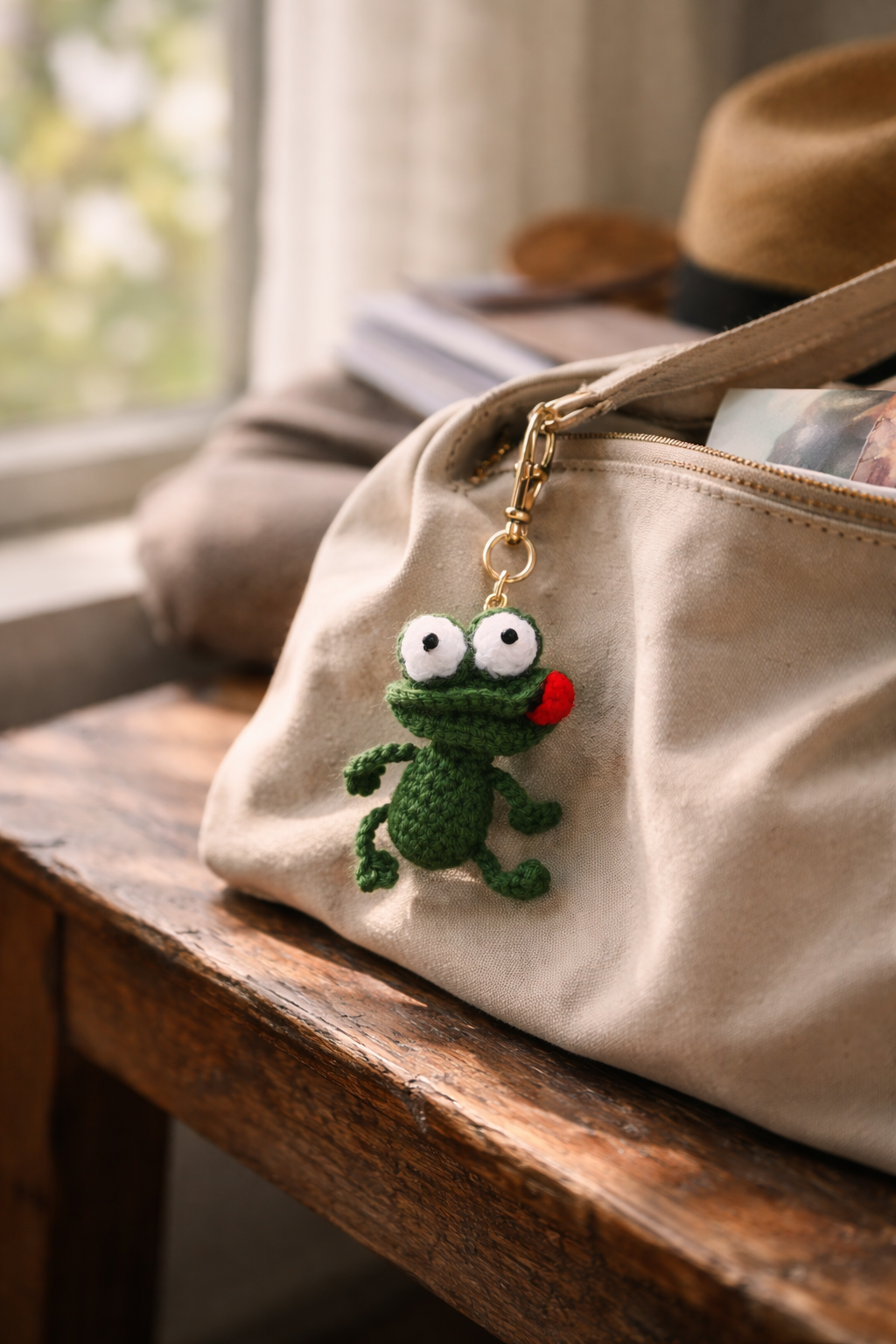 SOE Mr. Froggo Crochet Keychain/ Bagcharm