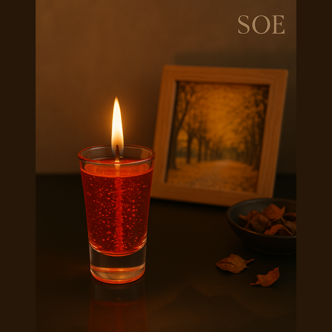 SOE Red Glow- Gel Glass Candles (set of 2)