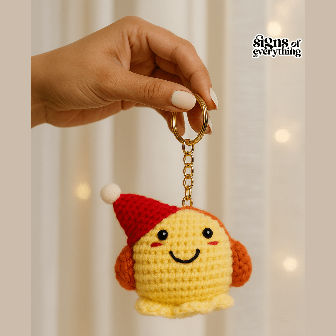 SOE Christmas Sunny Crochet Bagcharm / Keychain (Handmade)