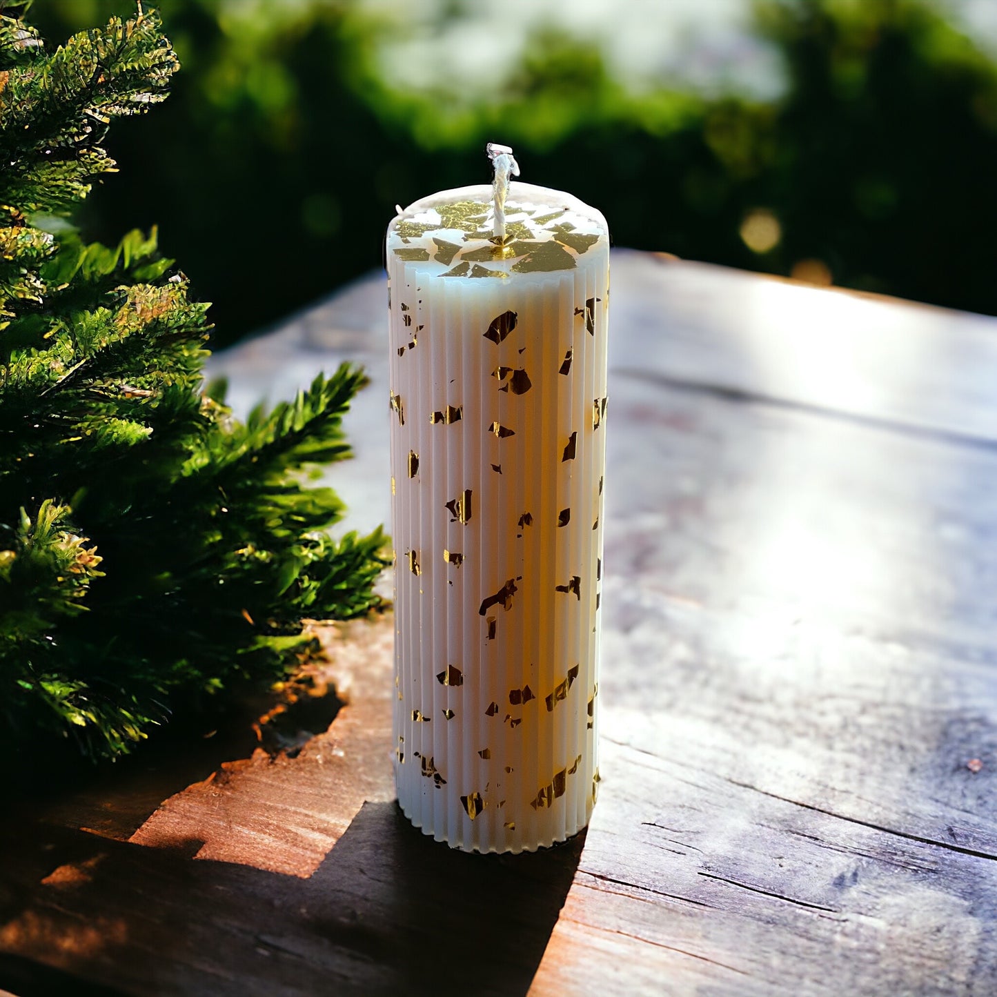 SOE Signature Pillar Gold Foil Candle