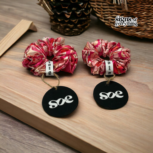 Debase Peony Scrunchie: Set of 2 ( Medium & Large )