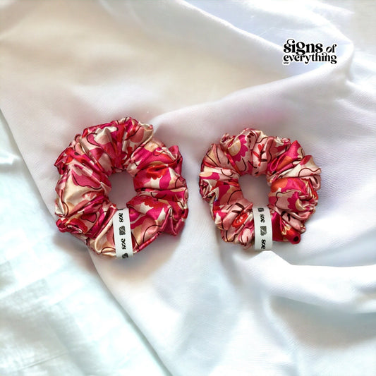 Debase Peony Scrunchie: Set of 2 ( Medium & Large )