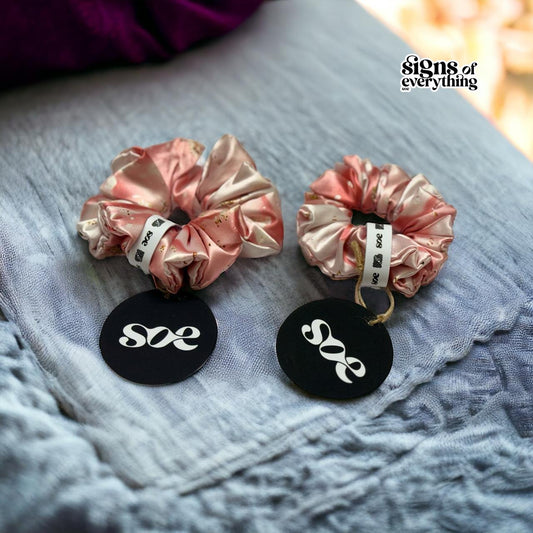 Debase Salmon Scrunchie: Set of 2 ( Medium & Small )