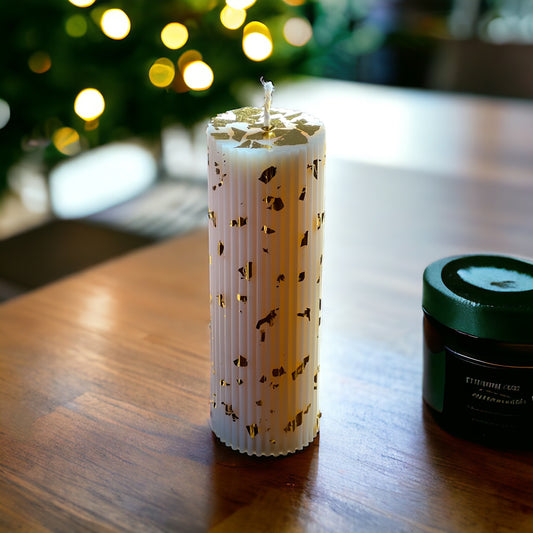 SOE Signature Pillar Gold Foil Candle