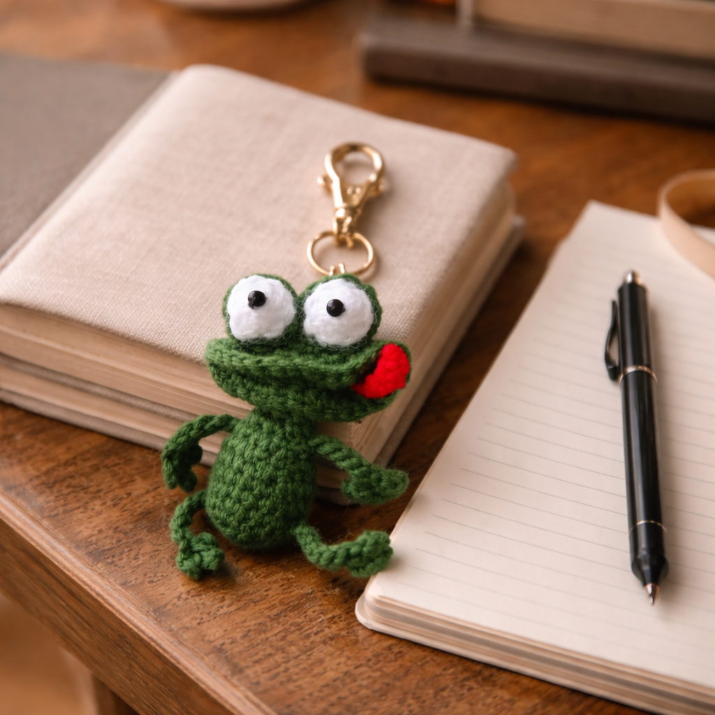 SOE Mr. Froggo Crochet Keychain/ Bagcharm