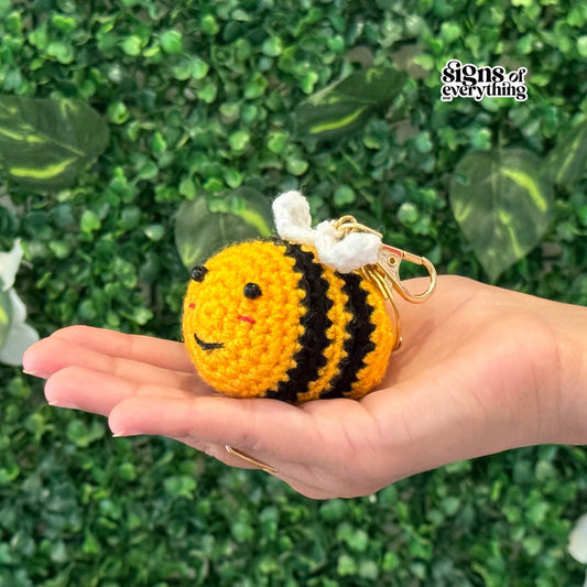 handmade crochet honeybee keychain
cute crochet bee bag charm handmade
crochet bee key ring by Himalayan artisans
small crochet honeybee plush keychain
handmade crochet bee charm accessory
