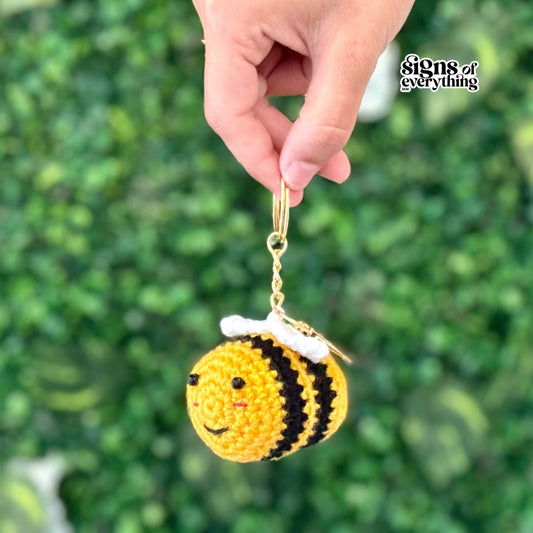 handmade crochet honeybee keychain
cute crochet bee bag charm handmade
crochet bee key ring by Himalayan artisans
small crochet honeybee plush keychain
handmade crochet bee charm accessory
