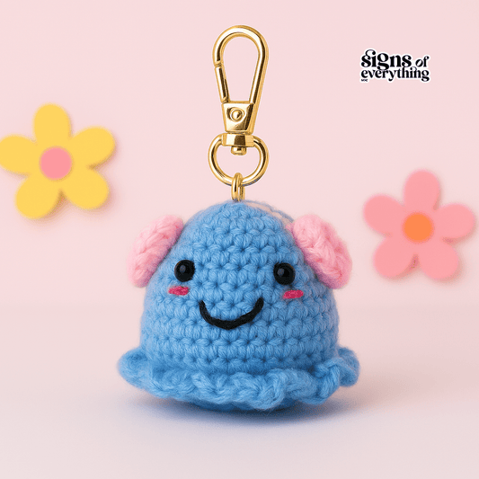 blue crochet keychain handmade
cute blue crochet bag charm
handmade blue crochet plush keychain
crochet bag charm by Himalayan artisans
soft blue crochet key ring accessory
