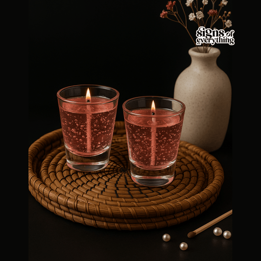 SOE Blush Berry- Gel Glass Candles (set of 2)