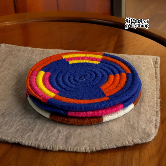 SOE Colourful Pine-needle Coasters: Set of 3