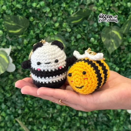 handmade crochet honeybee panda keychain
cute crochet bee panda bag charm handmade
crochet honeybee panda plush key ring
handmade crochet bee panda charm by Himalayan artisans
crochet animal keychain bee panda
