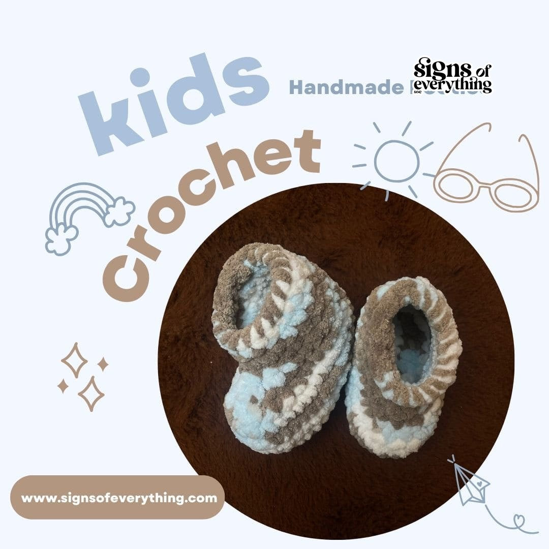 SOE Crochet Baby Booties Poster 1