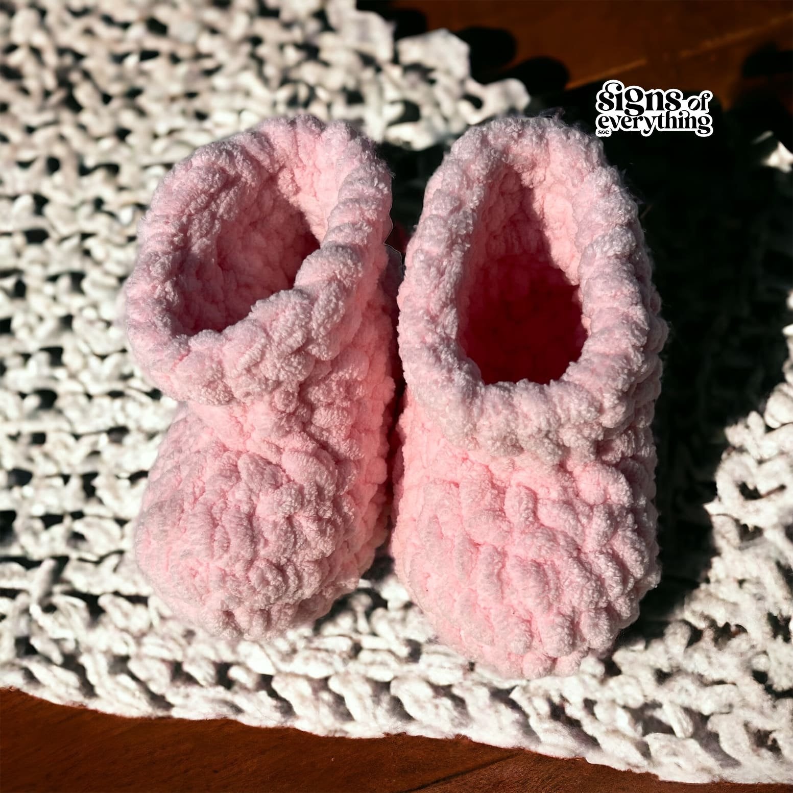 SOE Crochet Baby Booties PINK 7