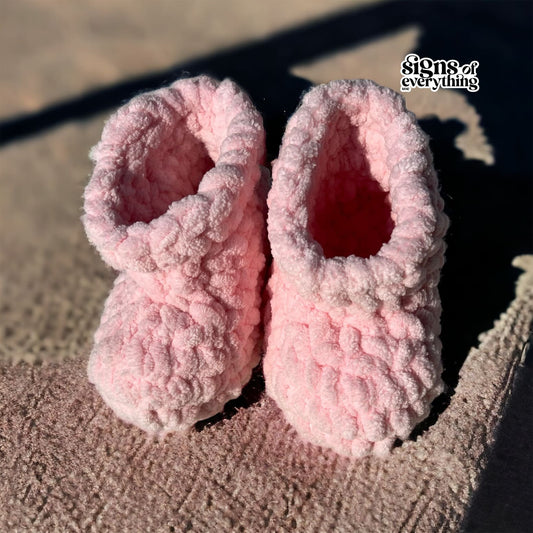 SOE Crochet Baby Booties PINK 1