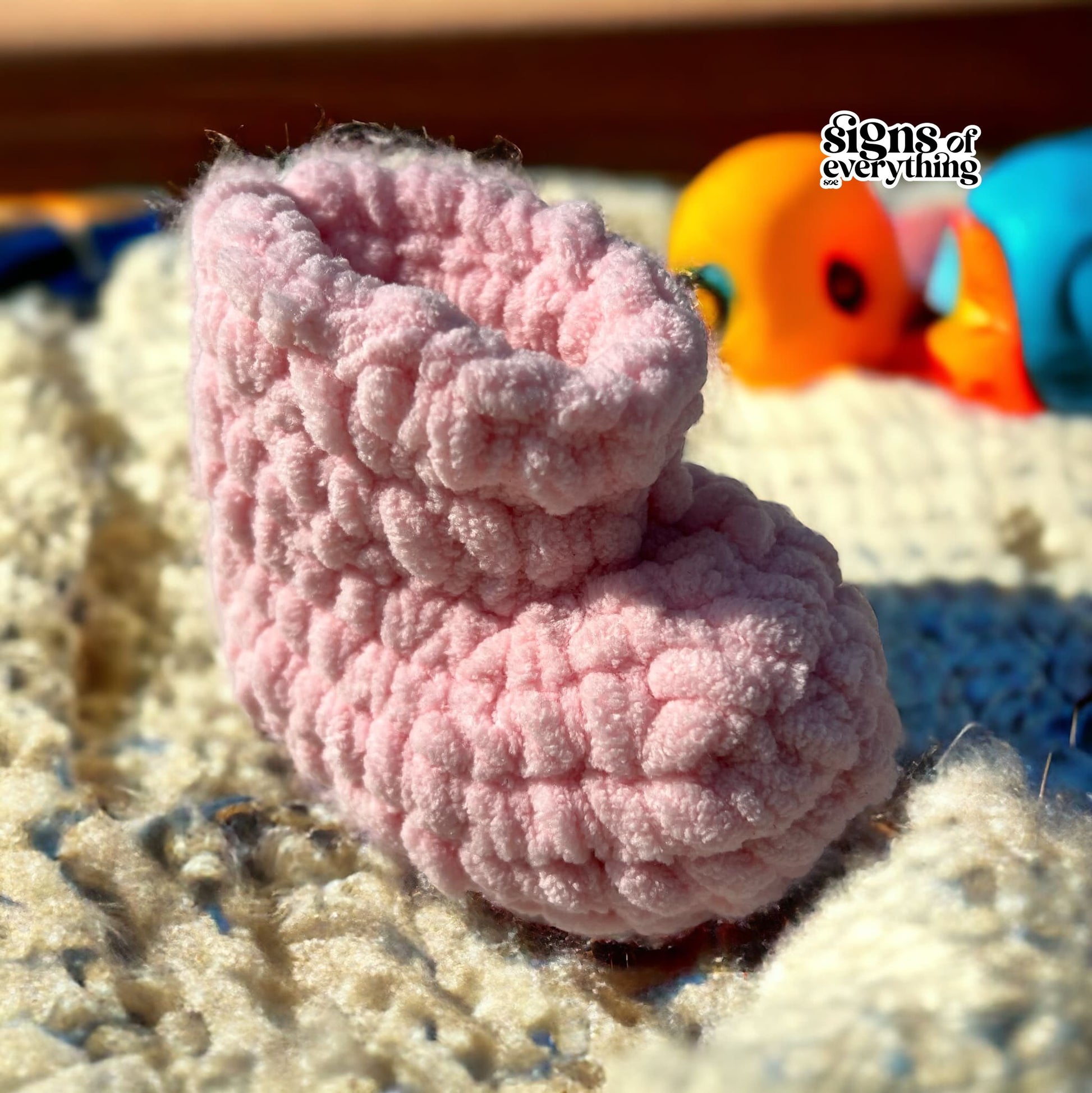 SOE Crochet Baby Booties PINK 6