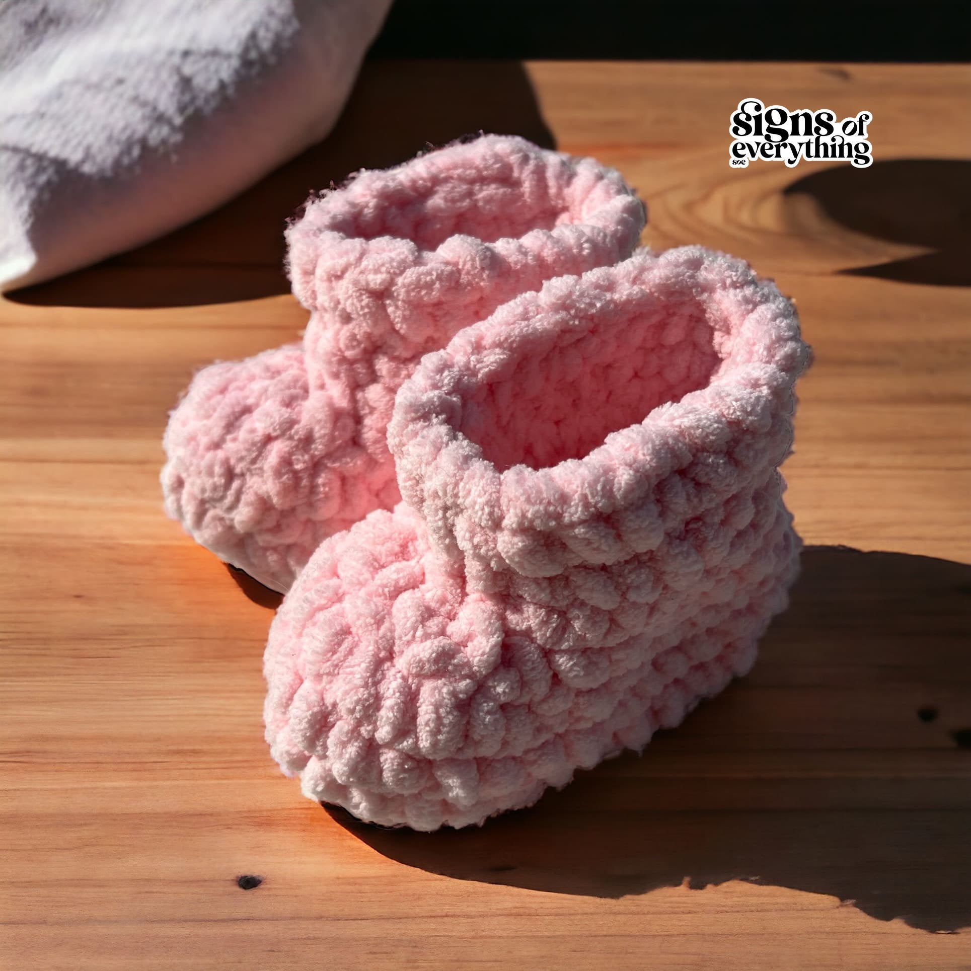 SOE Crochet Baby Booties PINK 3