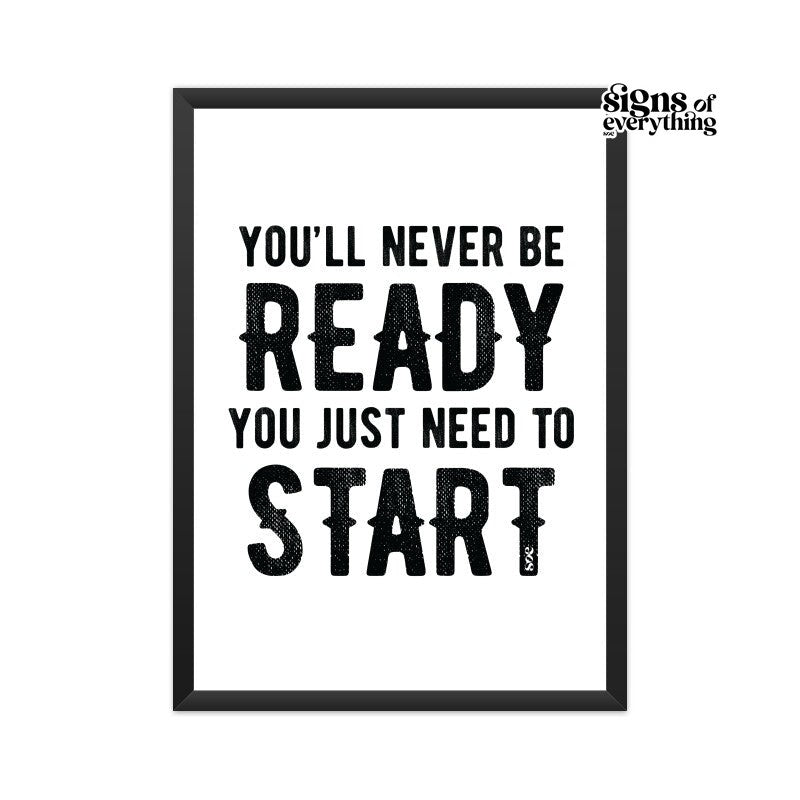 SOE Need To Start Framed Poster