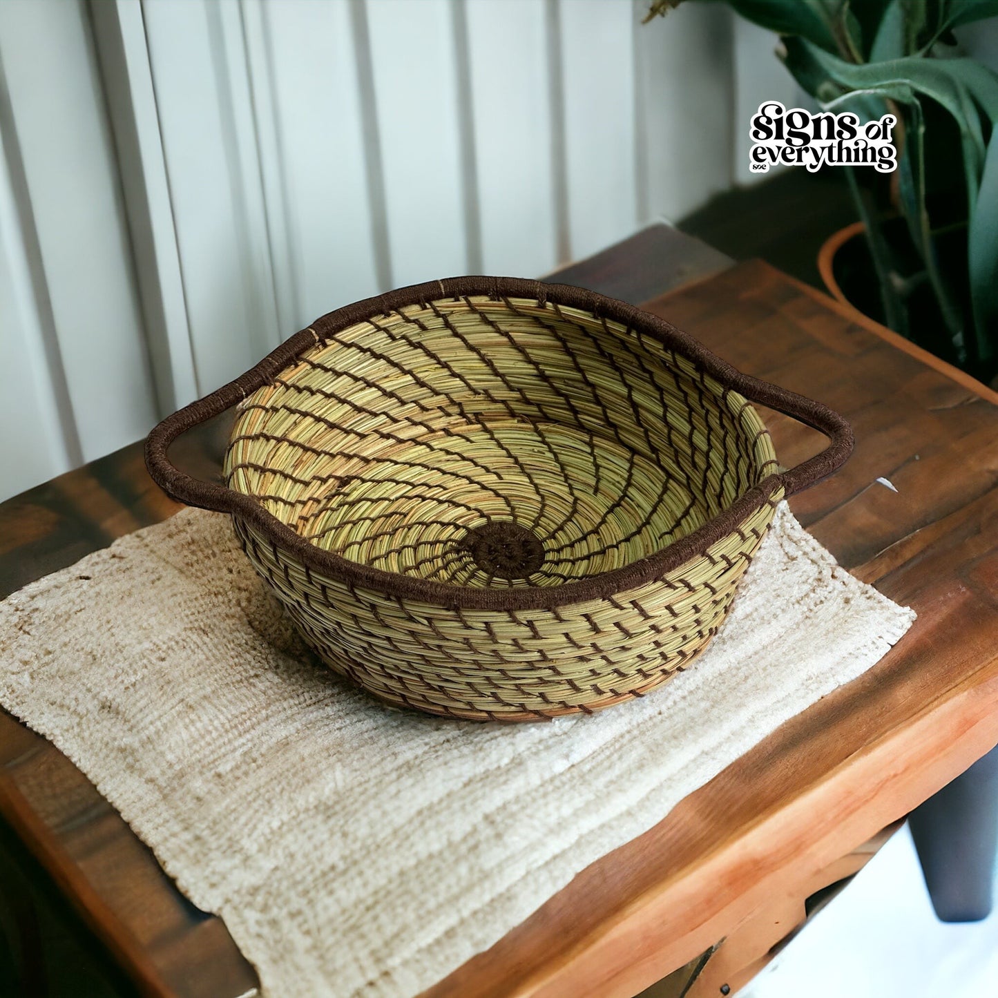 SOE Pine-needle Brown Basket: Handwoven by SHG