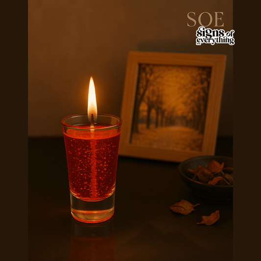 SOE Red Glow- Gel Glass Candles (set of 2)