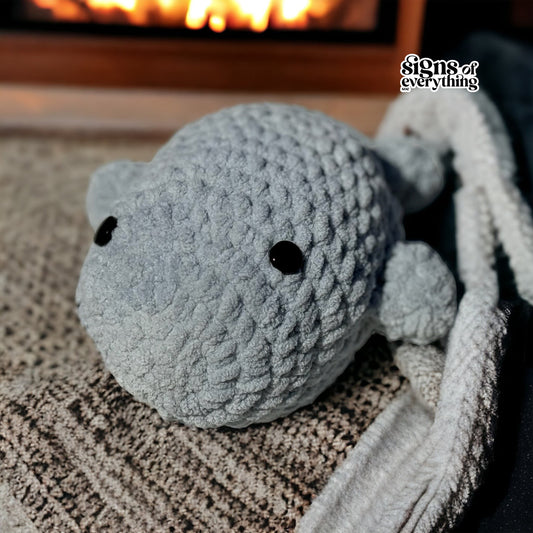 grey crochet fish plush toy handmade grey crochet fish stuffed toy
soft grey crochet fish plush toy India
crochet fish toy by Himalayan women artisans
cute handmade grey crochet fish toy
