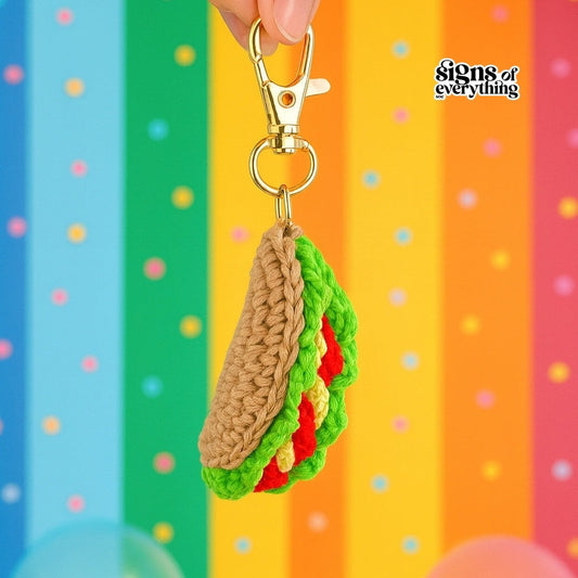SOE Taco Crochet Keychain/ Bagcharm