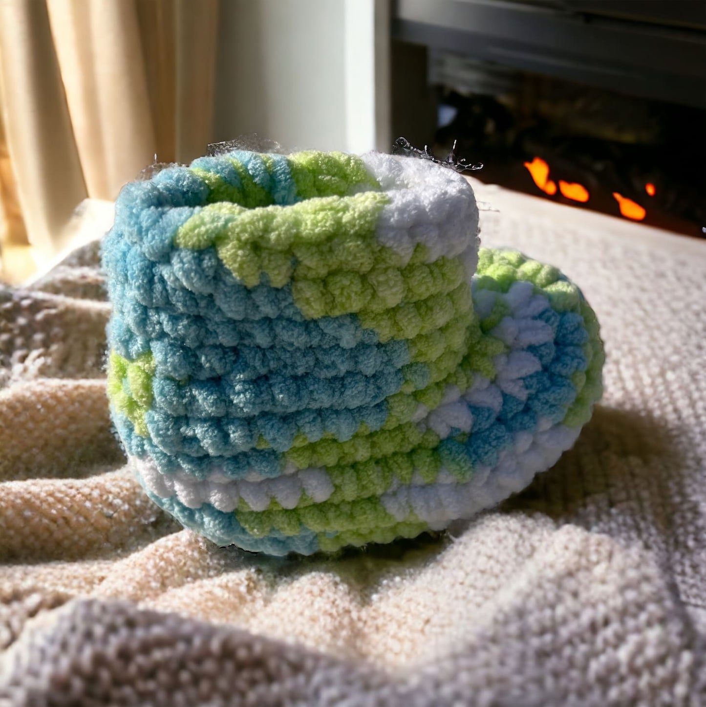 SOE Crochet Baby Booties Green 3