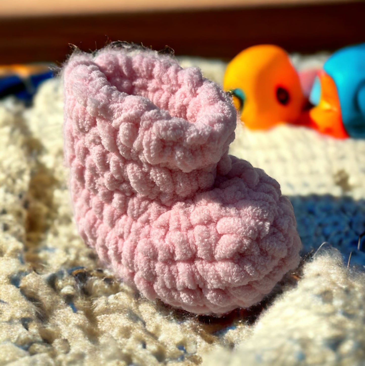 SOE Crochet Baby Booties PINK