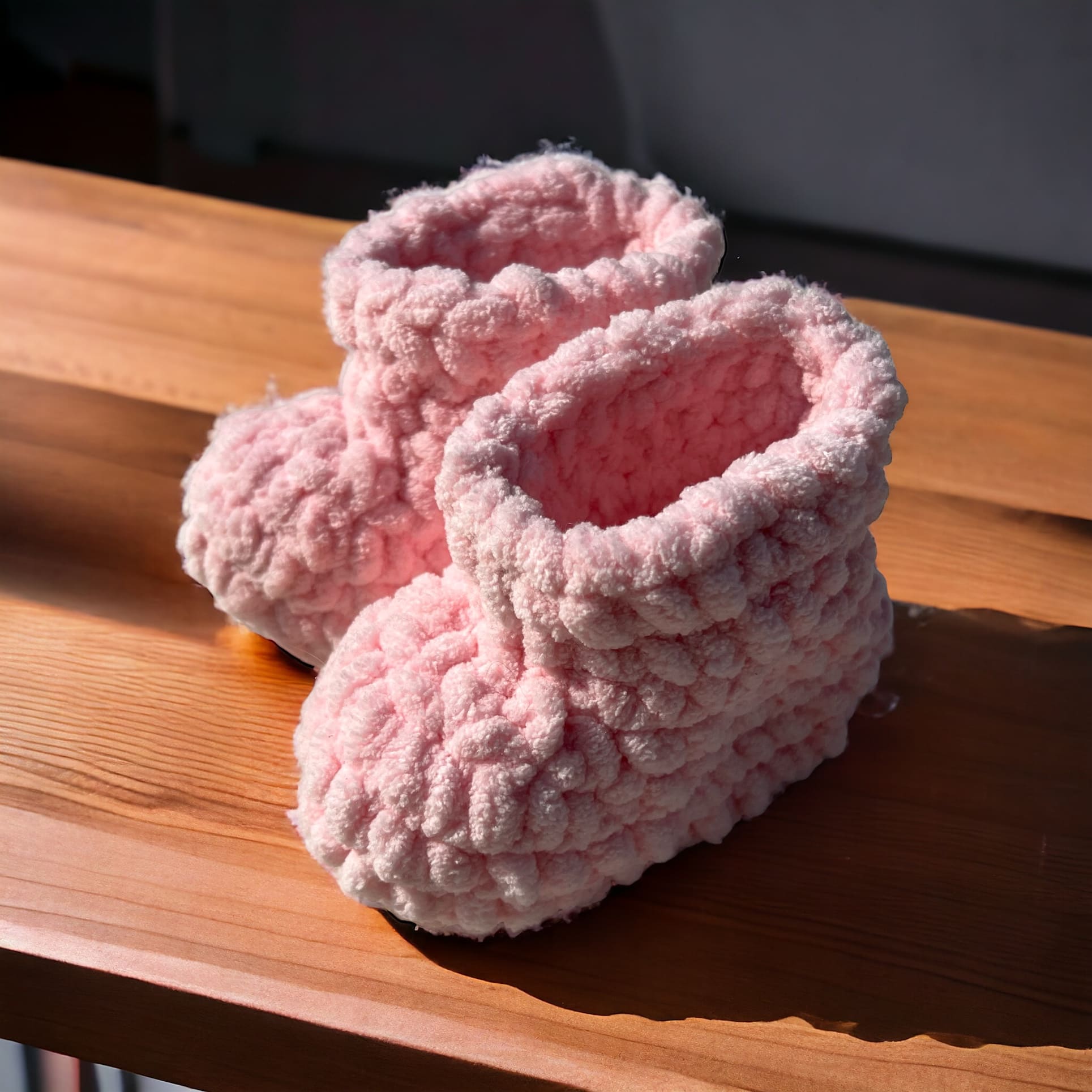 SOE Crochet Baby Booties PINK 2
