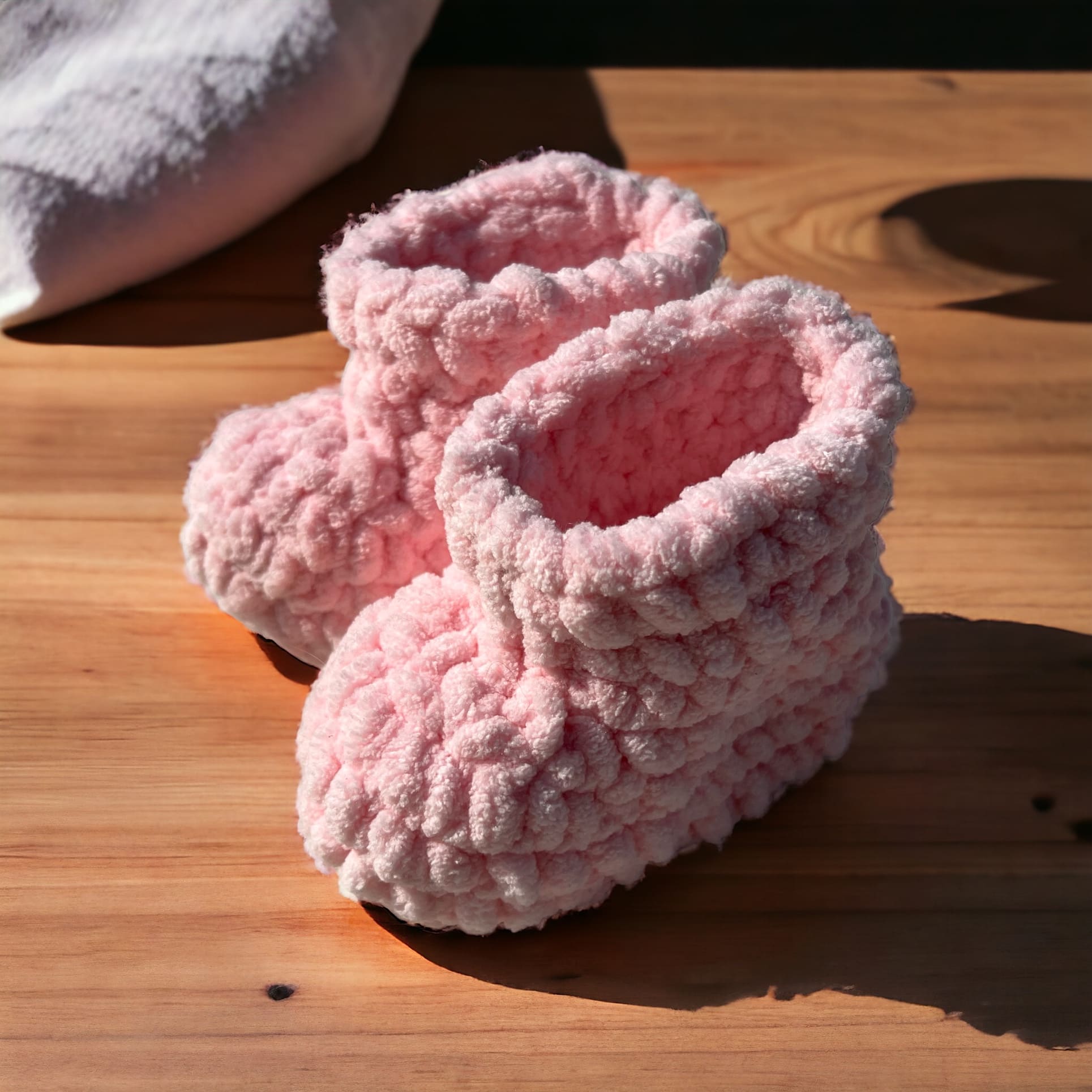 SOE Crochet Baby Booties PINK 3